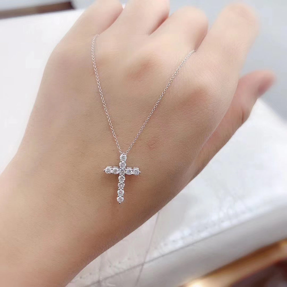 1克拉18K金聖光十字架鑽墜