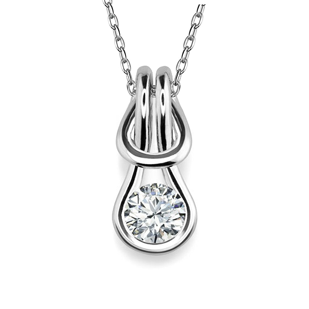GIA 50分18K金深情相擁鑽墜