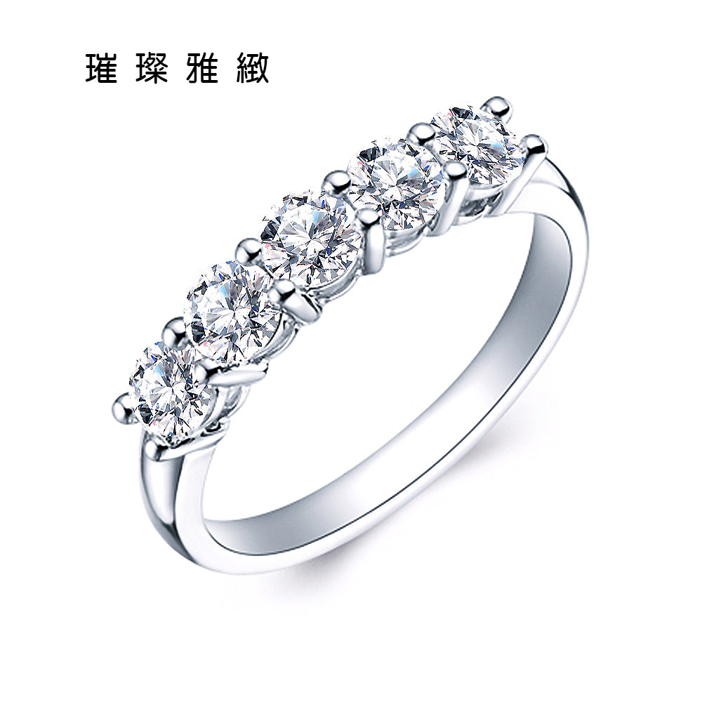 天然鑽石線戒50分14K金