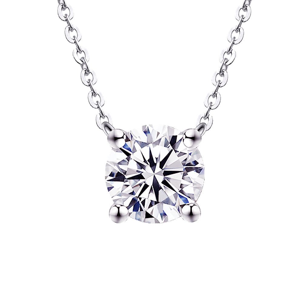 20分18K金典雅四爪鑽石套鍊