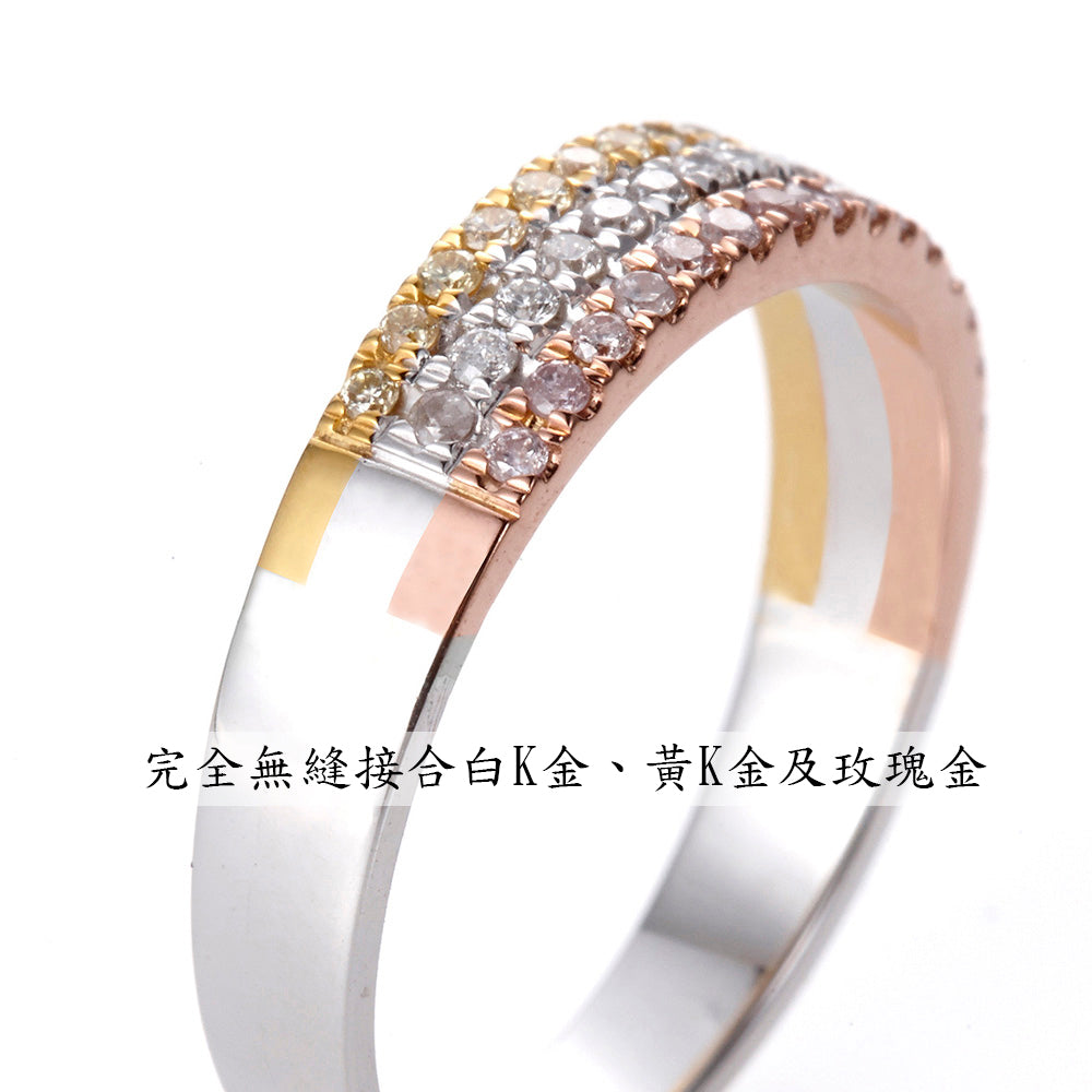 30分粉紅鑽18K金臻愛雅致鑽戒