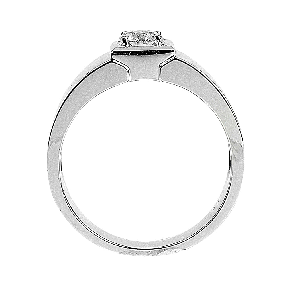 傳奇男鑽戒GIA 50分 D/SI2 18K白金 八心八箭