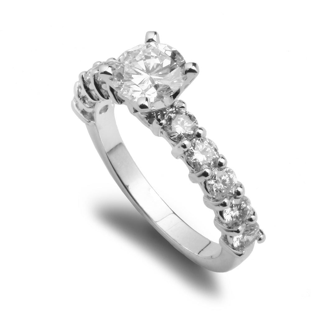 GIA 1克拉鉑金燦爛輝煌鑽戒