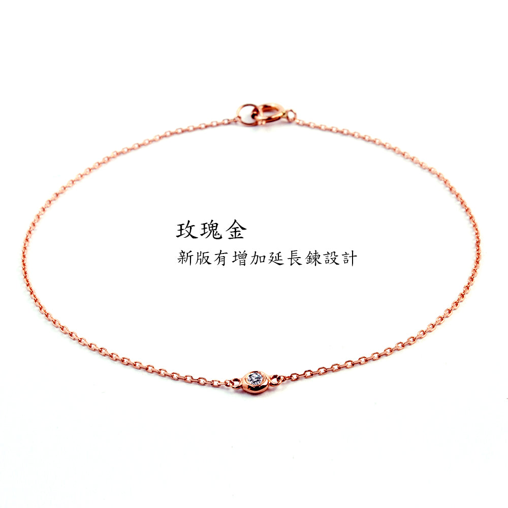 經典優雅18K金鑽石手鍊