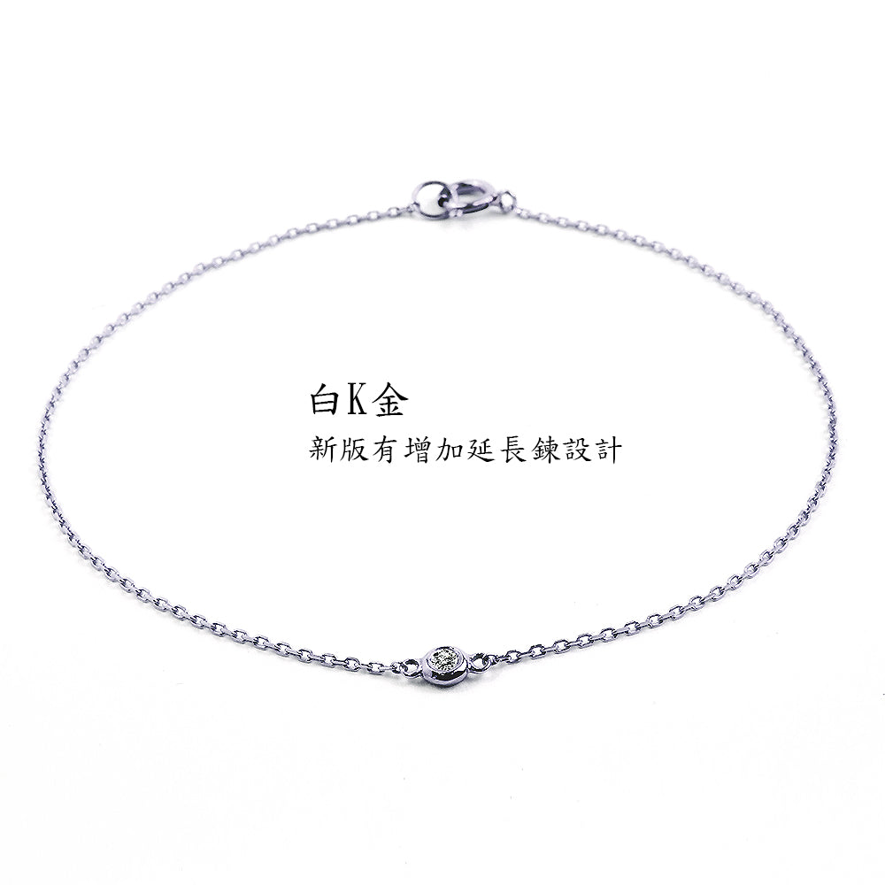 經典優雅18K金鑽石手鍊