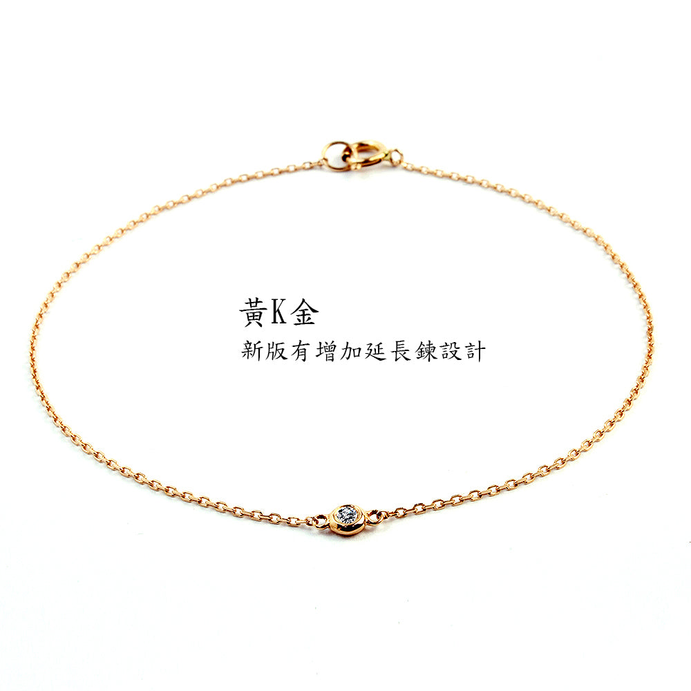 經典優雅18K金鑽石手鍊