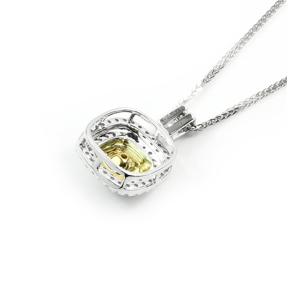 GIA 1克拉Fancy Yellow PT950鉑金 彩鑽墜 極致豪華