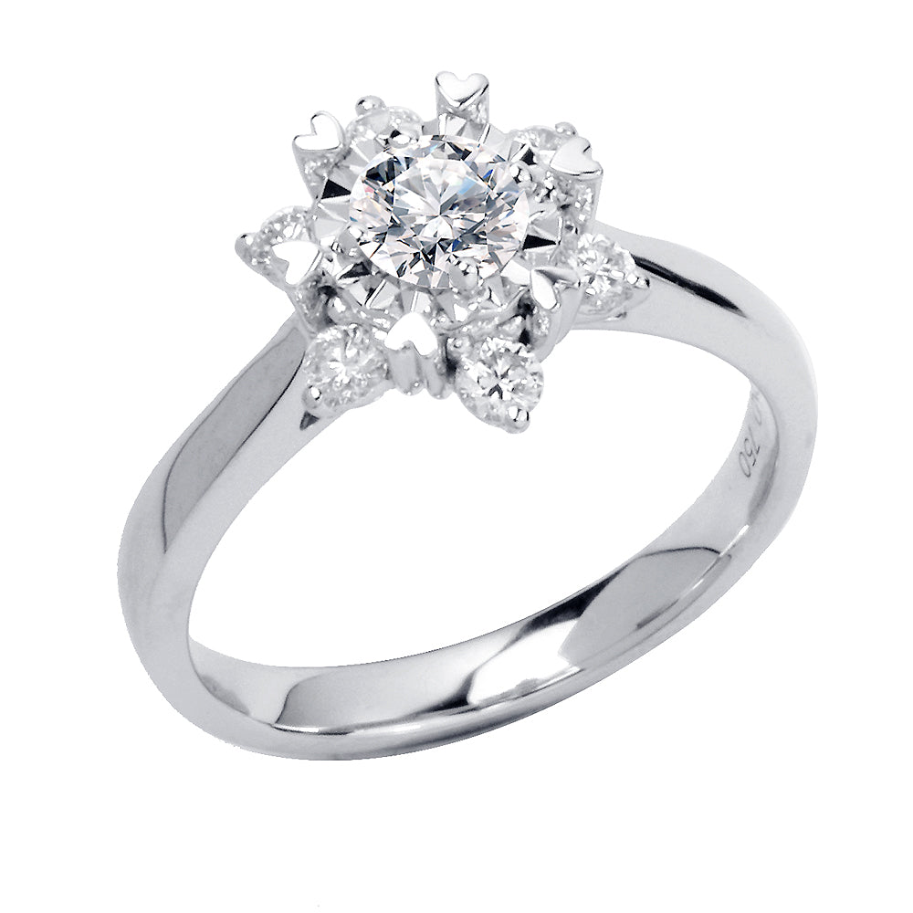 GIA 50分D/SI2 18K金閃耀璀璨鑽戒