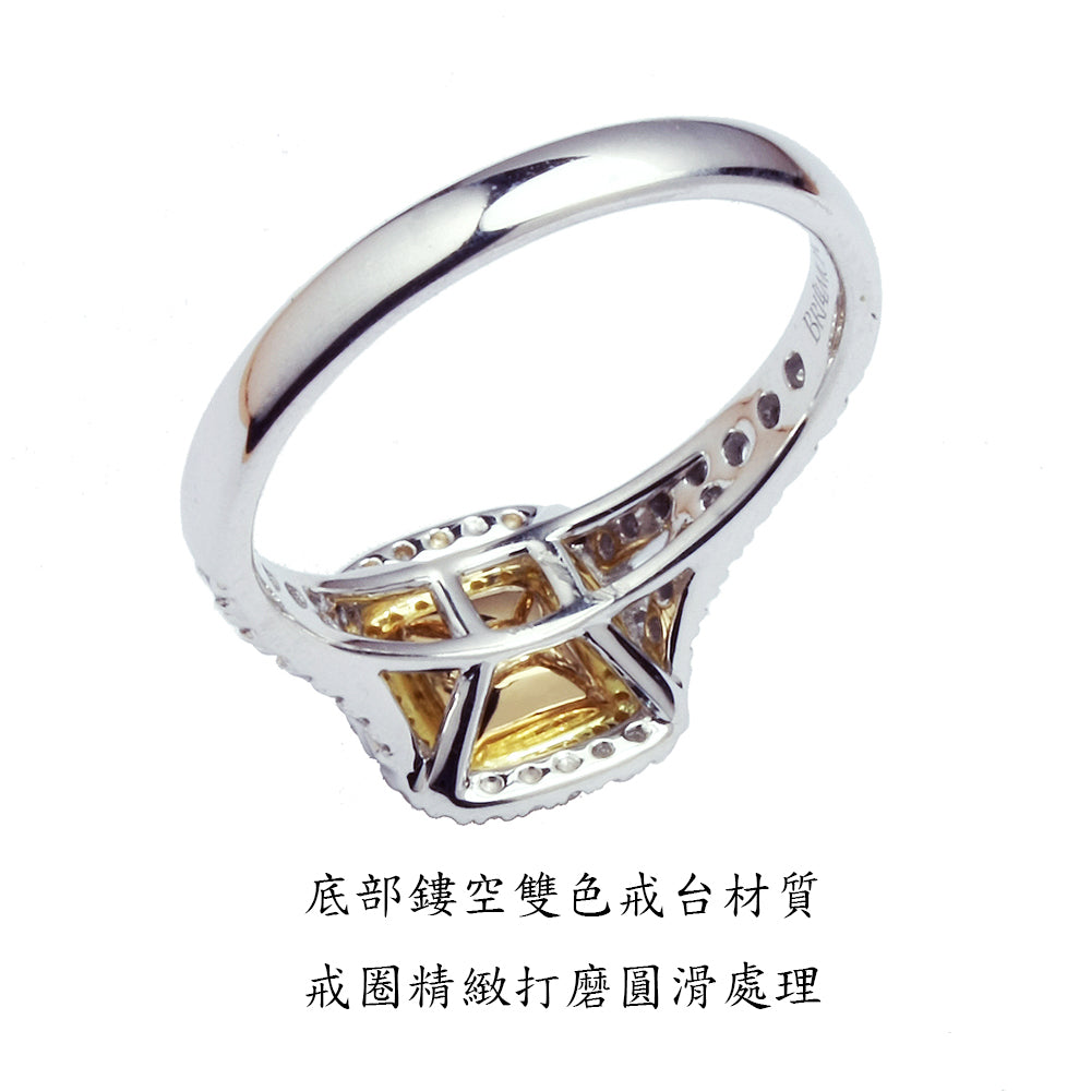 黃彩鑽GIA FANCY YELLOW 1克拉典藏極致鑽戒