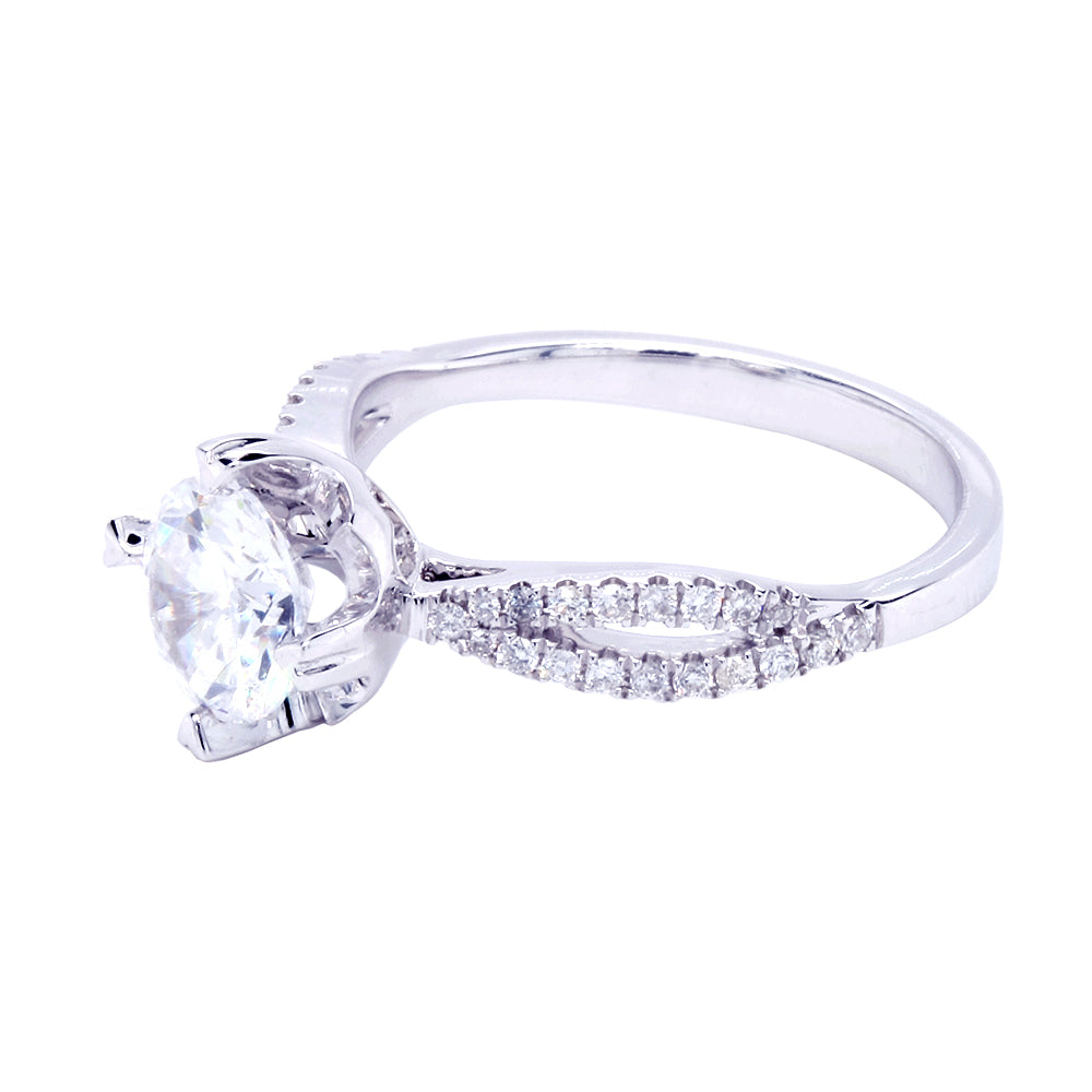 GIA 1克拉18K金王者之冠鑽戒