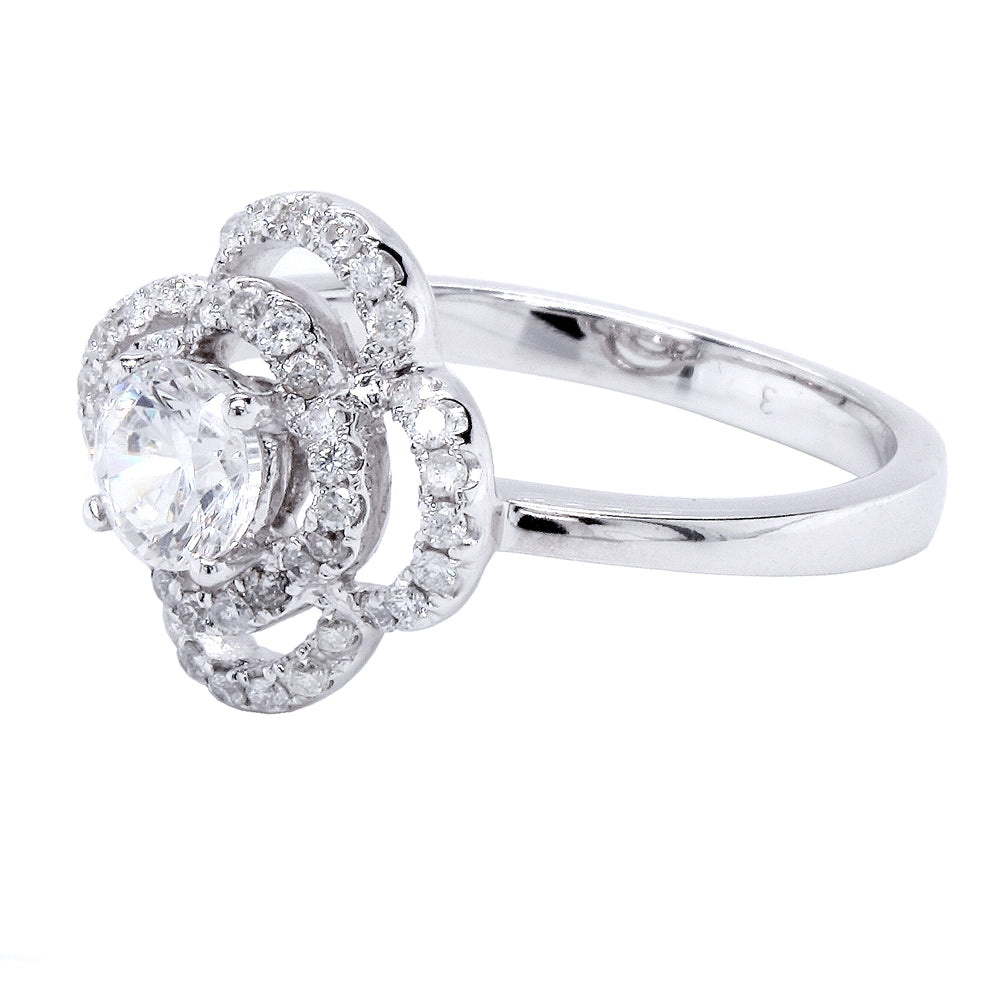 GIA 50分D/SI2 18K金美麗光芒鑽戒