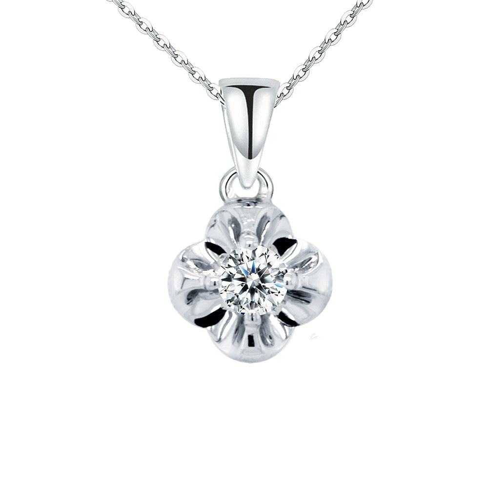 20分18K金鑽墜綻放四爪