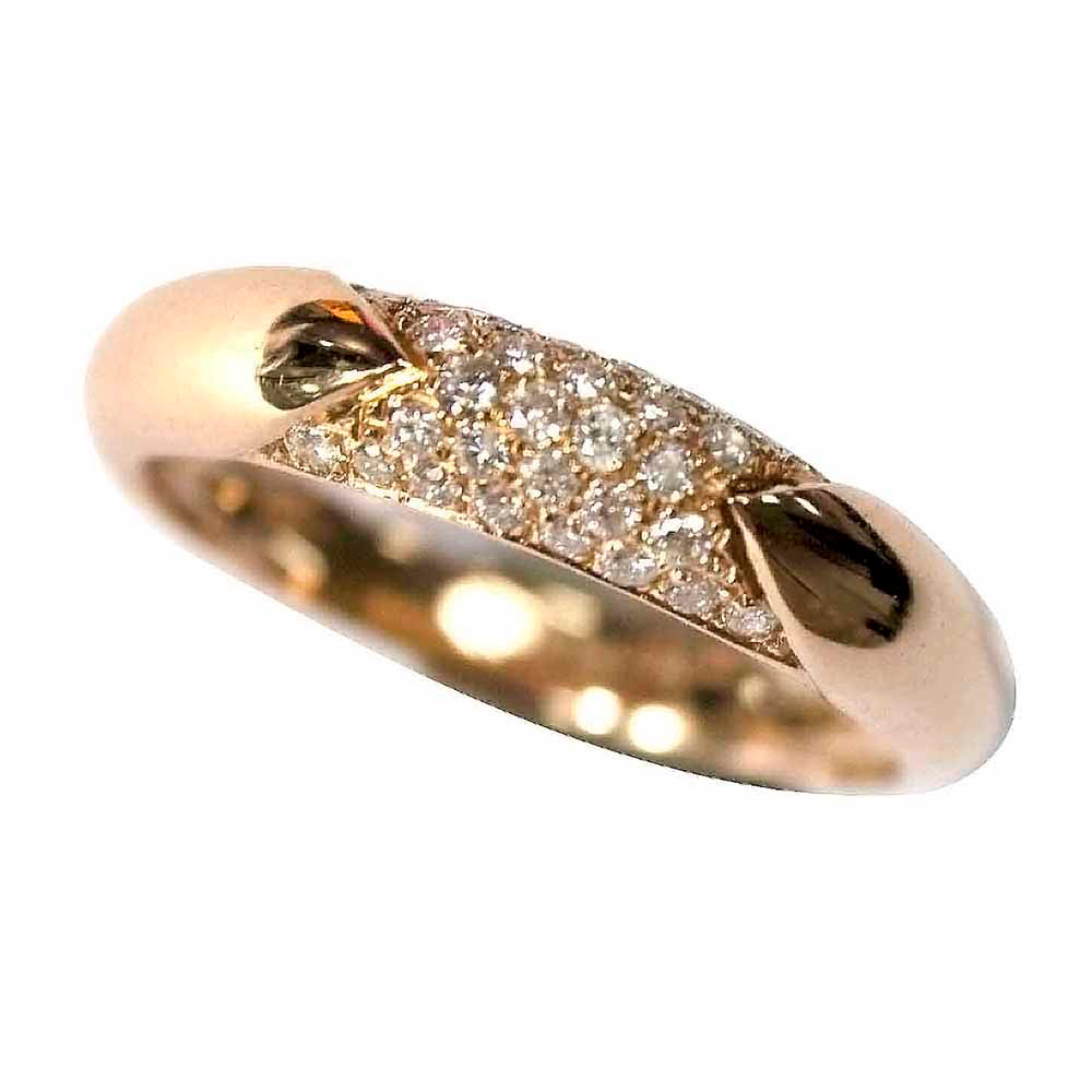 擁抱15分18K玫金微鑲戒