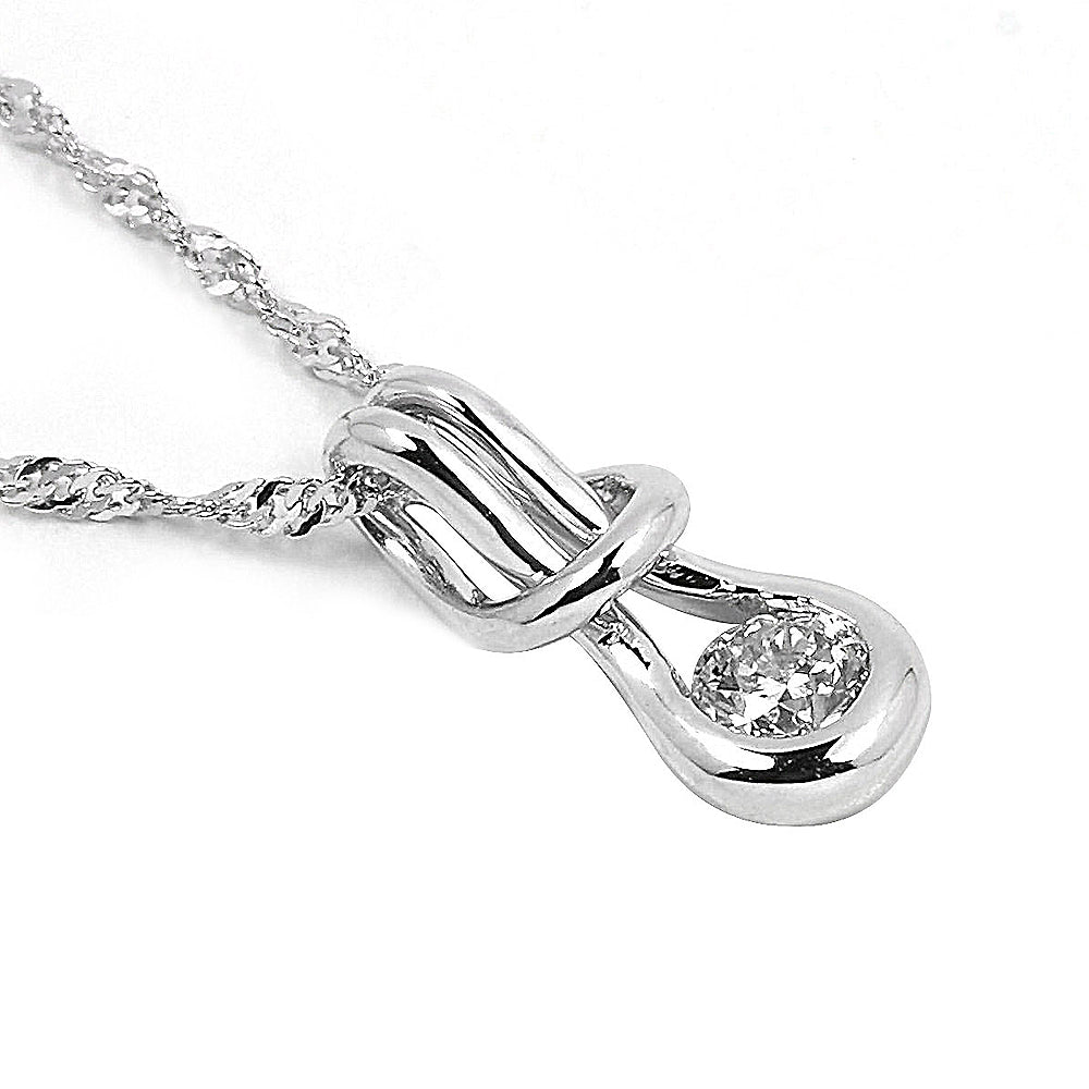 GIA 50分18K金深情相擁鑽墜