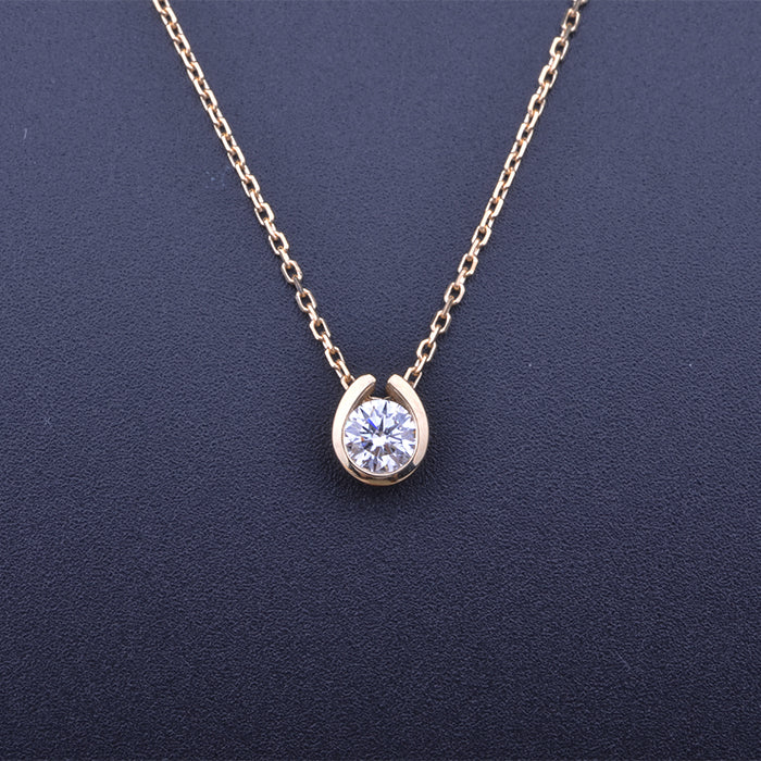 馬蹄15分天然真鑽墜