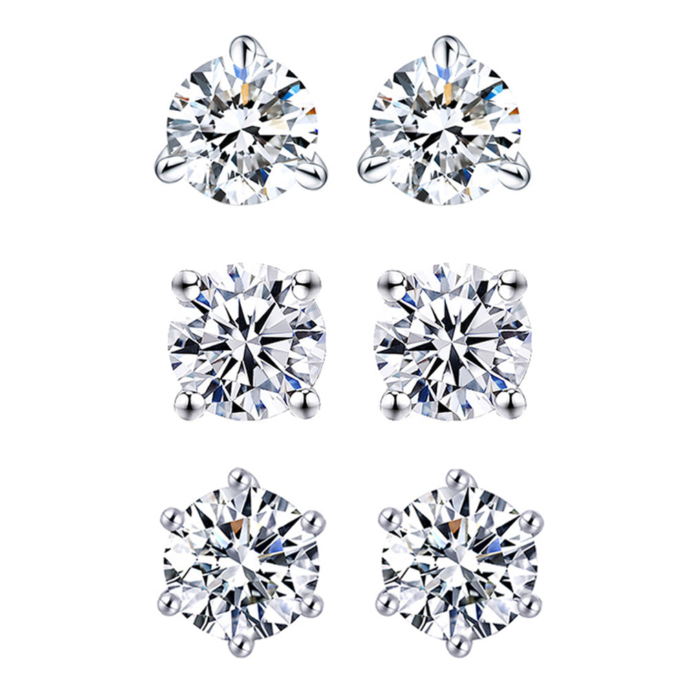 經典爪鑲鑽石耳環