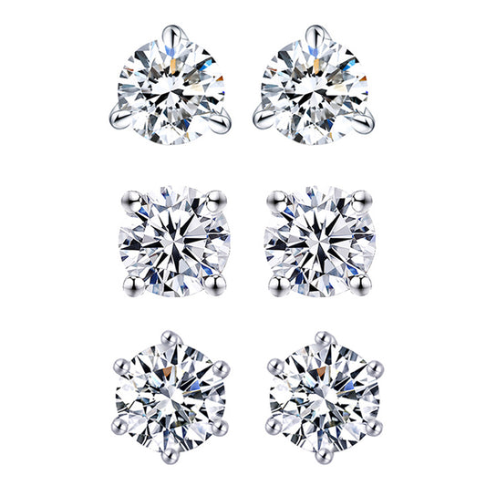 經典爪鑲鑽石耳環