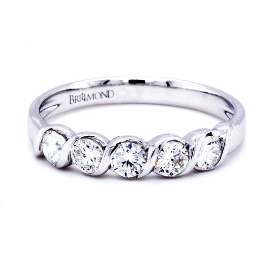 50分典藏舞動鑽石線戒