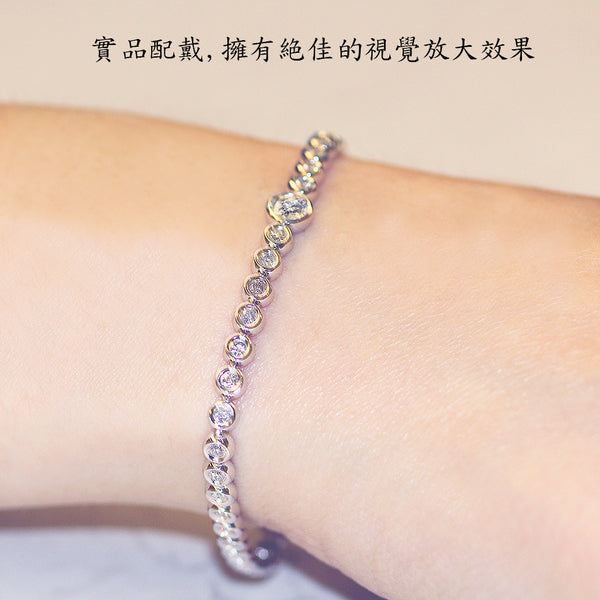 1.3克拉歐式滿鑽鑽石手鍊